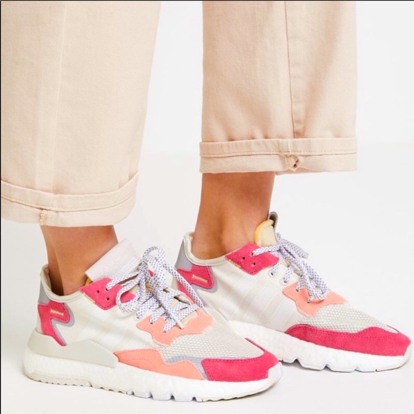 adidas Shoes - Adidas Nite Jogger white pink sneakers